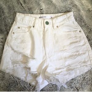 High Rise Denim Shorts